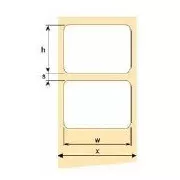 OEM selbstklebende Etiketten 68mm x 38mm, weißes Papier, Preis für 2000 Stück