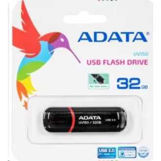 ADATA Flash Disk 32GB UV150, USB 3.1 Dash Drive (R: 90 / B: 20 MB/s) schwarz