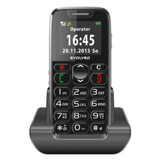EVOLVEO EasyPhone, Seniorenhandy mit Ladestation (schwarz) EVOLVEO EasyPhone, Seniorenhandy mit Ladestation (schwarz)