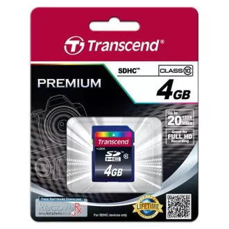 TRANSCEND SDHC-Karte 4GB Premium, Klasse 10