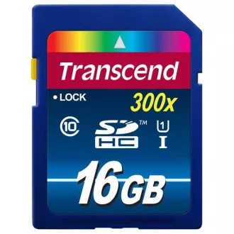 TRANSCEND SDHC-Karte 16GB Premium, Klasse 10 UHS-I, 300X (45MB/s) TRANSCEND SDHC-Karte 16GB Premium, Klasse 10 UHS-I, 300X (45MB/s)