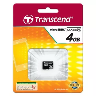 TRANSCEND MicroSDHC-Karte 4GB Klasse 4, ohne Adapter