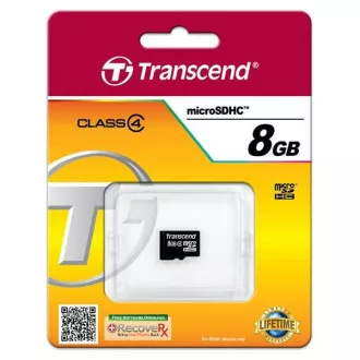 TRANSCEND MicroSDHC-Karte 8GB Klasse 4, ohne Adapter