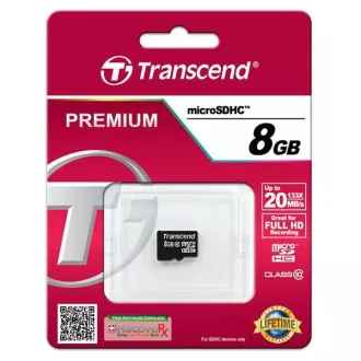 TRANSCEND MicroSDHC-Karte 8GB Klasse 10 8GB, ohne Adapter