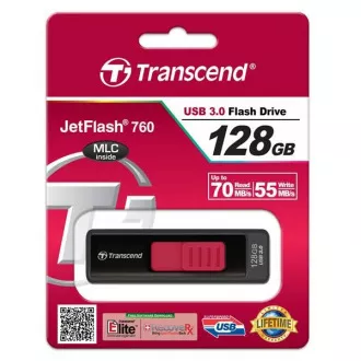 TRANSCEND Flash Disk 128GB JetFlash®760, USB 3.0 (R: 85 / B: 34 MB / s) schwarz / rot TRANSCEND Flash Disk 128GB JetFlash®760, USB 3.0 (R: 85 / B: 34 MB / s) schwarz / rot