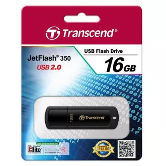 TRANSCEND Flash Disk 16GB JetFlash®350, USB 2.0 (R: 13 / B: 4 MB/s) schwarz TRANSCEND Flash Disk 16GB JetFlash®350, USB 2.0 (R: 13 / B: 4 MB/s) schwarz