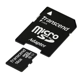 TRANSCEND MicroSDHC-Karte 16GB Premium, Klasse 10 UHS-I 300x + Adapter