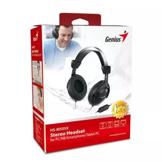 GENIUS Kopfhörer mit Mikrofon HS-M505X, Single Jack GENIUS Kopfhörer mit Mikrofon HS-M505X, Single Jack
