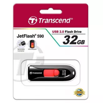 TRANSCEND Flash Disk 32GB JetFlash®590K, USB 2.0 (R: 16 / B: 6 MB / s) schwarz TRANSCEND Flash Disk 32GB JetFlash®590K, USB 2.0 (R: 16 / B: 6 MB / s) schwarz