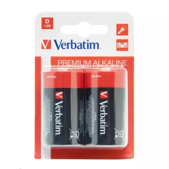VERBATIM Alkaline Batterien D, 2er Pack / LR20