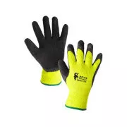 CXS ROXY WINTER Handschuhe, Winter, Latex getaucht, schwarz-gelb, Größe 08