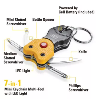 Caterpillar Multifunktionales Geschenkset, 2 Messer und Schlüsselanhänger CT240125
