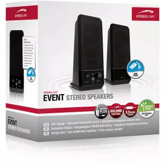 SPEED LINK Lautsprecher SL-8004-BK EVENT Stereo-Lautsprecher, schwarz SPEED LINK Lautsprecher SL-8004-BK EVENT Stereo-Lautsprecher, schwarz