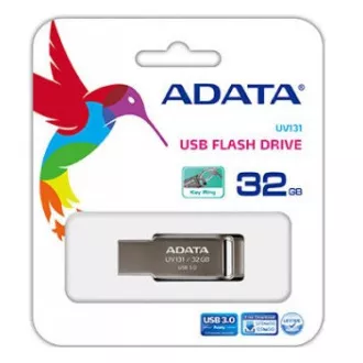 ADATA Flash Disk 32GB UV131, USB 3.1 Dash Drive, Chrom, Metall, grau