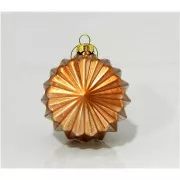Eurolamp Weihnachtsschmuck aus Glas polygonal Bronze, 8 cm, 4er Set