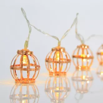 Eurolamp LED-Lichterkette mit goldenen Metall-Laternen, warmweiß, 10 Stück Eurolamp LED-Lichterkette mit goldenen Metall-Laternen, warmweiß, 10 Stück