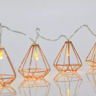 Eurolamp LED-Lichterkette mit goldenem Metalldekor, warmweiß, 10 Stück Eurolamp LED-Lichterkette mit goldenem Metalldekor, warmweiß, 10 Stück