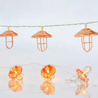 Eurolamp LED-Lichterkette mit goldenen Metall-Laternen, warmweiß, 10 Stück Eurolamp LED-Lichterkette mit goldenen Metall-Laternen, warmweiß, 10 Stück