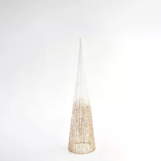 Eurolamp Baumkegel-Ornament, weiß glitzernd, 20 x 80 cm, 1 Stück Eurolamp Baumkegel-Ornament, weiß glitzernd, 20 x 80 cm, 1 Stück
