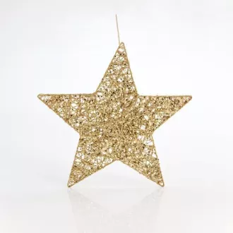 Eurolamp Hängestern, gold, 45 cm Eurolamp Hängestern, gold, 45 cm