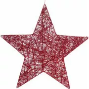 Eurolamp Hängestern, rot, 60 cm