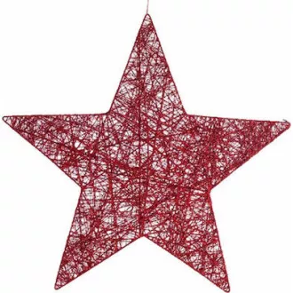 Eurolamp Hängestern, rot, 60 cm