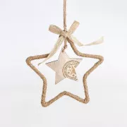 Eurolamp Weihnachtsdekoration Hängestern 27 x 15 x 0,5 cm, 1 Stück