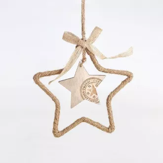 Eurolamp Weihnachtsdekoration Hängestern 27 x 15 x 0,5 cm, 1 Stück