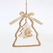 Eurolamp Weihnachtsdekoration Hängebaum 25 x 12 x 0,5 cm, 1 Stück