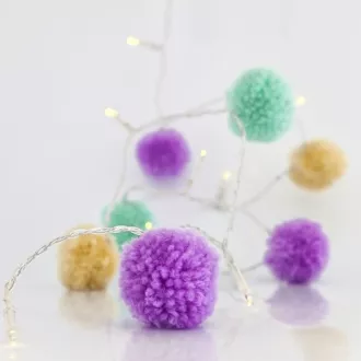 Eurolamp LED-Lichterkette mit Pompons, warmweiß, 10 Stück Eurolamp LED-Lichterkette mit Pompons, warmweiß, 10 Stück