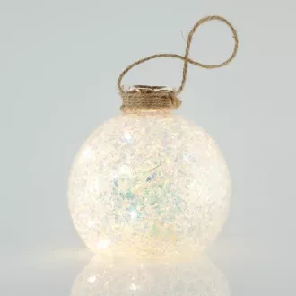 Eurolamp Weihnachtsdekoration Glaskugel mit Beleuchtung, 10 cm, 2er-Set Eurolamp Weihnachtsdekoration Glaskugel mit Beleuchtung, 10 cm, 2er-Set