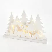 Eurolamp Tischdekoration mit Weihnachtsmann auf einem Schlitten, 40 LEDs, 60 x 8 x 40,5 cm, 1 Stück