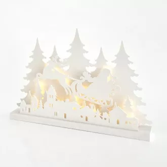 Eurolamp Tischdekoration mit Weihnachtsmann auf einem Schlitten, 40 LEDs, 60 x 8 x 40,5 cm, 1 Stück