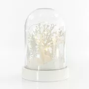 Eurolamp Beleuchtete Kuppel, mit Hirschen und Bäumen, 10 LEDs, 12,5 x 18,5 cm, 1 Stück