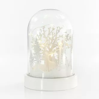 Eurolamp Beleuchtete Kuppel, mit Hirschen und Bäumen, 10 LEDs, 12,5 x 18,5 cm, 1 Stück Eurolamp Beleuchtete Kuppel, mit Hirschen und Bäumen, 10 LEDs, 12,5 x 18,5 cm, 1 Stück