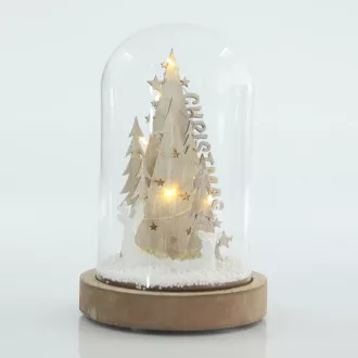 Eurolamp Glaskuppel mit Tannenbäumen, 12 x 12 x 20 cm, 1 Stück Eurolamp Glaskuppel mit Tannenbäumen, 12 x 12 x 20 cm, 1 Stück
