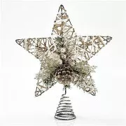 Eurolamp Star für Christbaumspitze, gold, 30,5 cm
