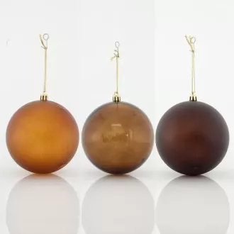 Eurolamp Weihnachtsschmuck Kunststoffkugeln braun, 10 cm, 6er Set