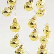 Eurolamp LED-Lichterkette mit goldenen Kugeln, warmweiß, 36 Dioden