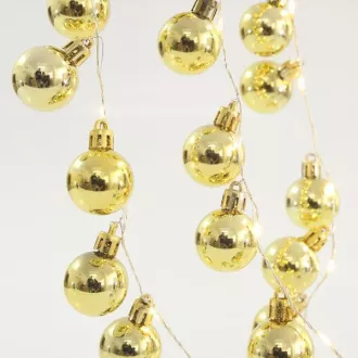 Eurolamp LED-Lichterkette mit goldenen Kugeln, warmweiß, 36 Dioden Eurolamp LED-Lichterkette mit goldenen Kugeln, warmweiß, 36 Dioden
