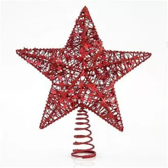 Eurolamp Star für Christbaumspitze, rot 30 cm