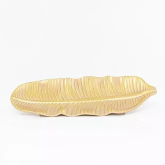 Eurolamp Weihnachtsdekoration Goldblech, Blattform 14 x 36 x 2,5 cm, 1 Stück Eurolamp Weihnachtsdekoration Goldblech, Blattform 14 x 36 x 2,5 cm, 1 Stück