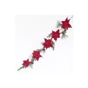 Eurolamp Weihnachtsdekoration Girlande mit Weihnachtssternen, Durchmesser 175 cm, 1 Stück
