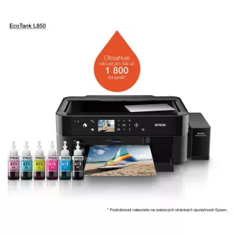 EPSON Drucker EcoTank L850, 3in1, A4, 38ppm, USB, LCD-Panel, Fotodrucker, 6tinte EPSON Drucker EcoTank L850, 3in1, A4, 38ppm, USB, LCD-Panel, Fotodrucker, 6tinte
