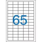 Etiketten 38x21,2mm 5 Reihen 65 Etiketten pro Blatt 100 Blatt Victoria