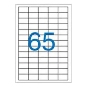 Etiketten 38x21,2mm 5 Reihen 65 Etiketten pro Blatt 100 Blatt Victoria Etiketten 38x21,2mm 5 Reihen 65 Etiketten pro Blatt 100 Blatt Victoria