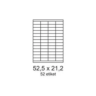 Etiketten 52,5x21,2mm 52 Etiketten pro Blatt 100 Blatt Smartline