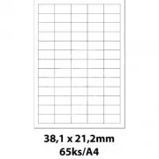 Etiketten 38,1x21,2mm 65 Etiketten pro Blatt 100 Blatt Smartline