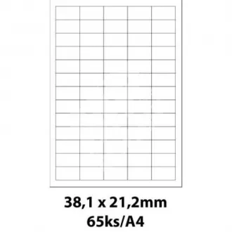 Etiketten 38,1x21,2mm 65 Etiketten pro Blatt 100 Blatt Smartline Etiketten 38,1x21,2mm 65 Etiketten pro Blatt 100 Blatt Smartline