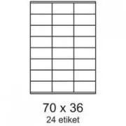 Etiketten 70x36mm 3 Reihen 24 Etiketten pro Blatt 100 Blatt Smartline